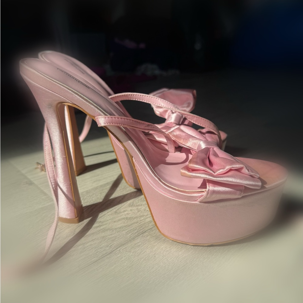 PrettyLittleThing Blush Pink Platform Heels
